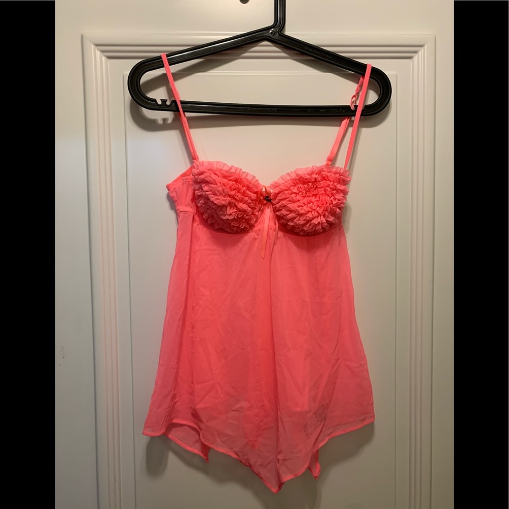Bright Pink ruffle lingerie